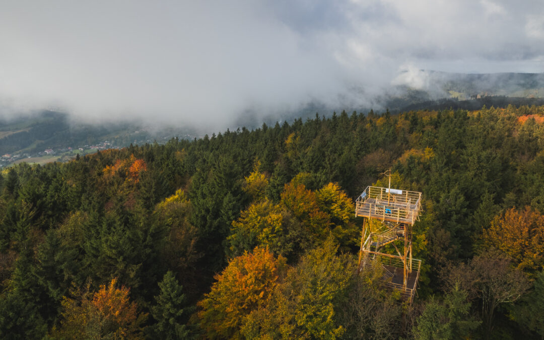 WIEŻA WIDOKOWA NA KALENICY W GÓRACH SOWICH